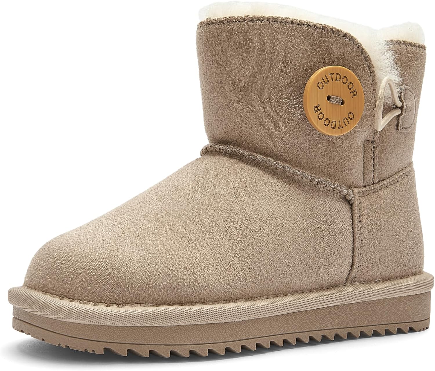 

Balabala Водонепроницаемые зимние сапоги для девочек, теплые детские снежные сапоги, зимние сапоги для мальчиков, сапоги с искусственным мехом, замшевые походные сапоги, Light Gray