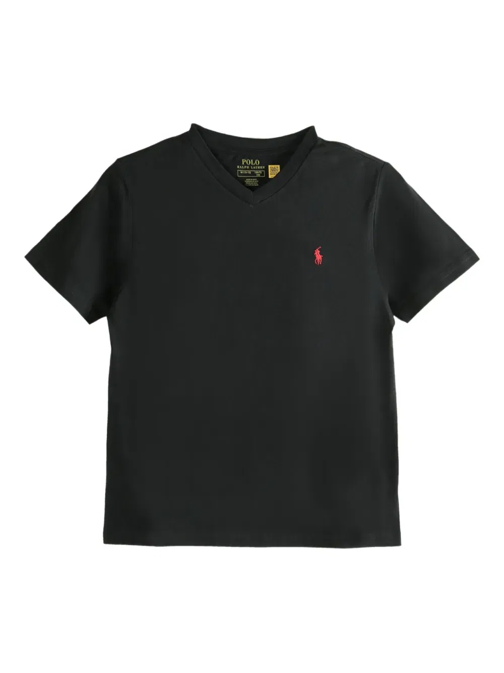 Футболка с V-образным вырезом и короткими рукавами Polo Ralph Lauren Kids, черный