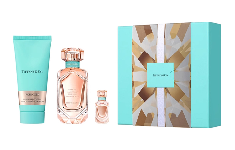 Парфюмерный набор Tiffany & Co.: парфюмерная вода Rose Gold Perfume, 75 мл + парфюмерная вода Perfume Sample, 5 мл + лосьон для тела, 100 мл — фото 3