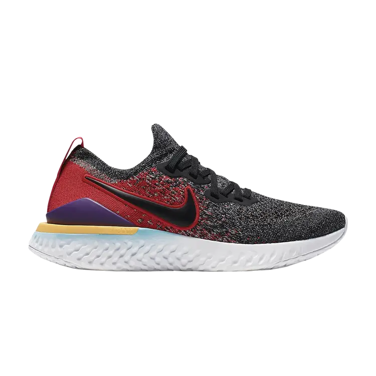 

Кроссовки Nike Epic React Flyknit 2 GS 'Black University Red', черный