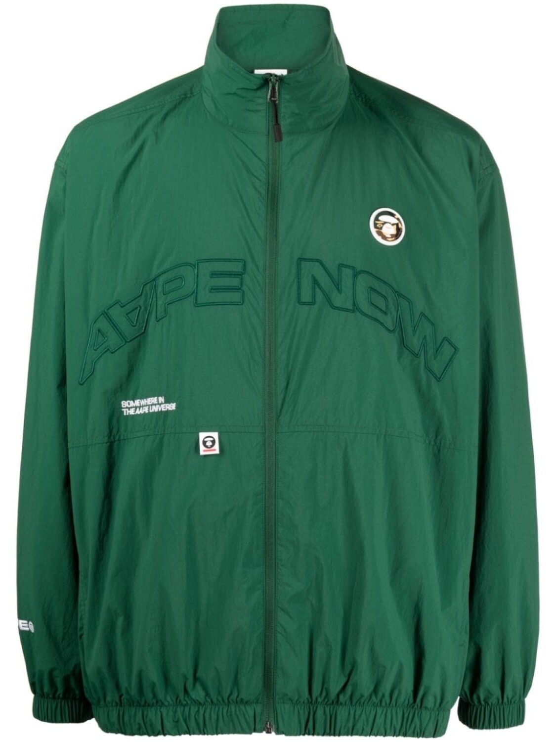 

A Bathing Ape куртка с высоким воротником и вышитым логотипом, зеленый