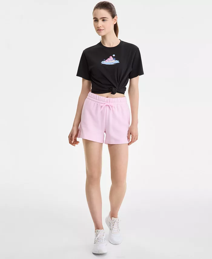 

Женские шорты Essentials Small Logo из махровой ткани adidas, розовый