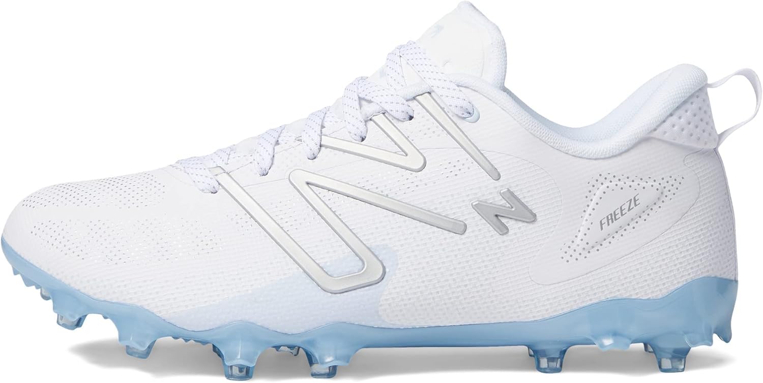 Бутсы New Balance Mens Freezelx V5, White/Black/Polar Blue — фото 4