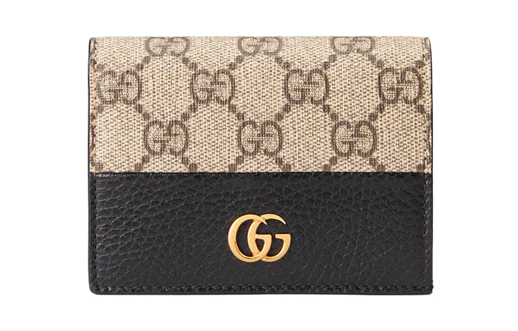 Двухцветный кошелек-кардхолдер Gg Marmont GUCCI — фото 2