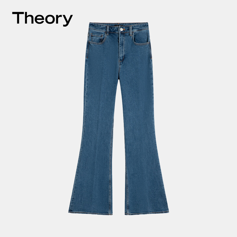

Брюки джинсовые Theory расклешенные, синий
