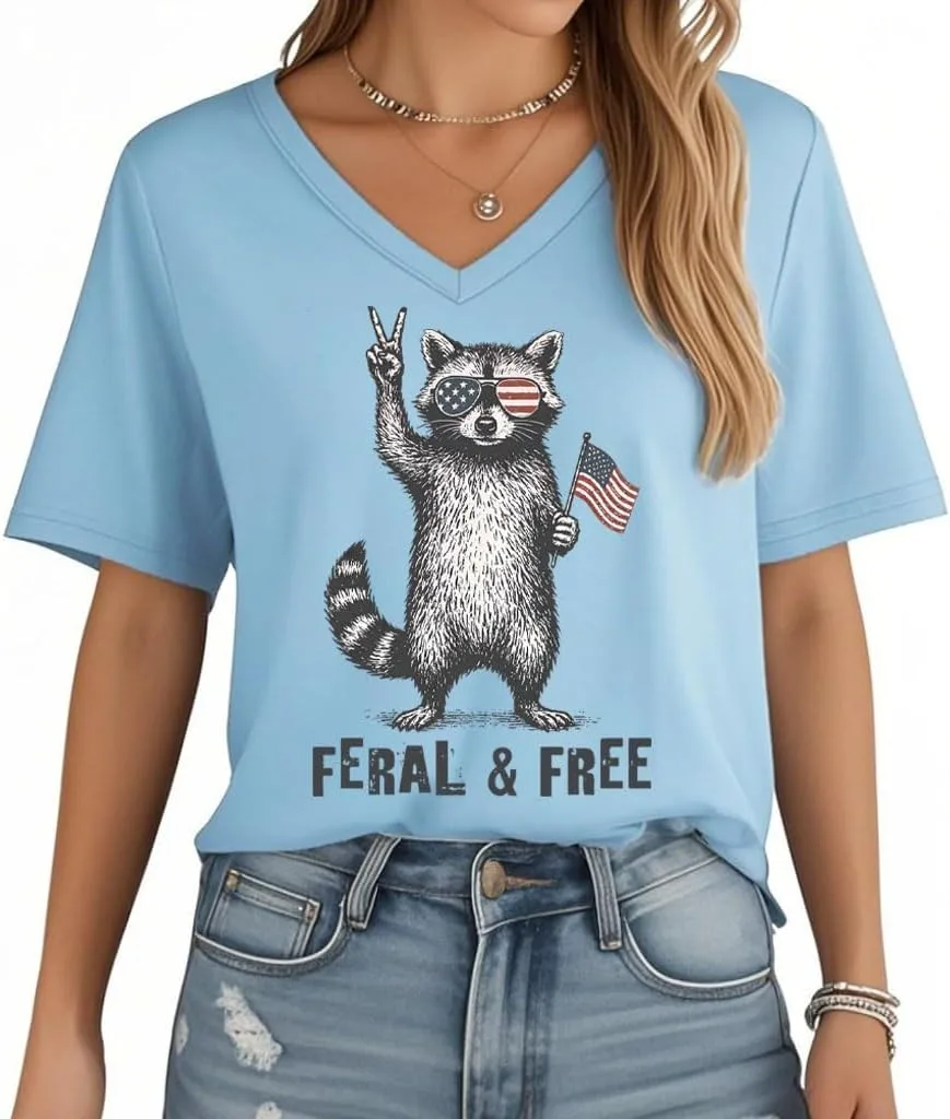 Футболка Feral But Free с енотом