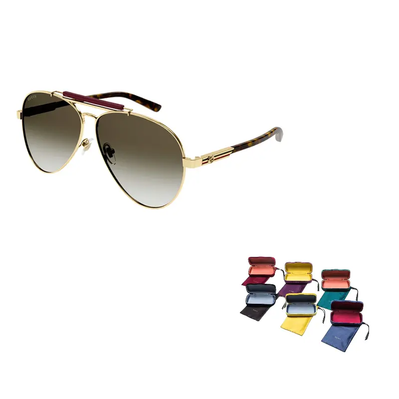 

Очки солнцезащитные мужские Gucci Aviator, золотой / черный