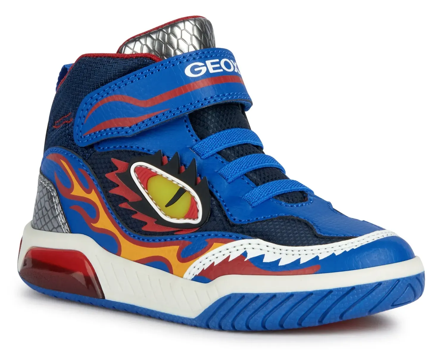 

Кроссовки Geox "Flashing Shoe J INEK BOY", цвет Weiß-Bunt