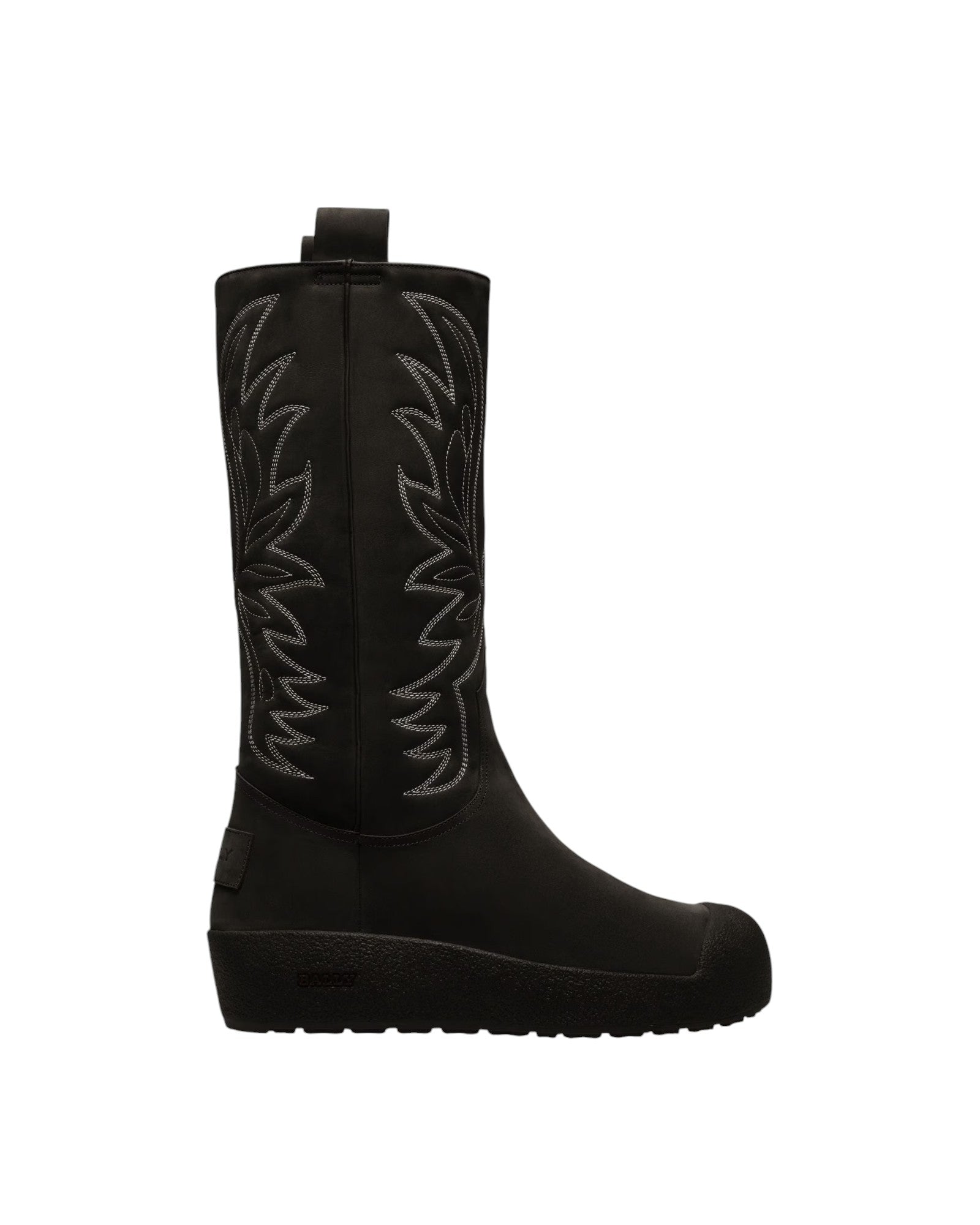 

Женские черные кожаные сапоги до колена Bally Montana 6302966