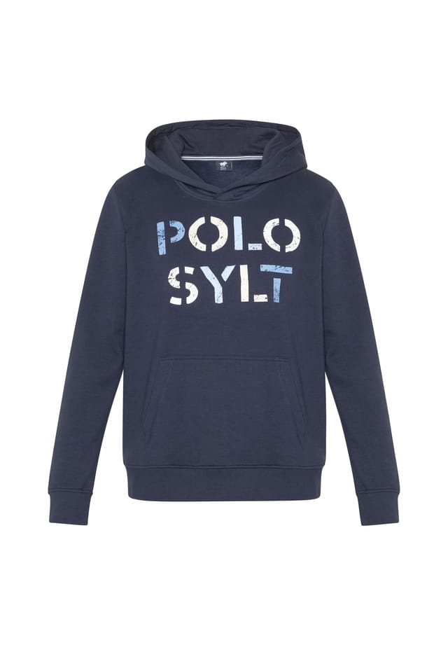 

Толстовка с капюшоном с логотипом в б/у виде Polo Sylt, цвет 19-3924 night sky