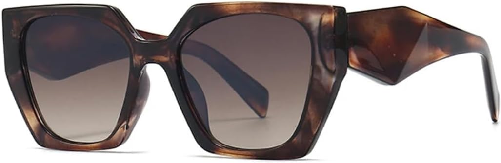 

Солнцезащитные очки для мужчин и женщин - защита UV400 - линзы "кошачий глаз" с цветным градиентом для занятий спортом на открытом воздухе и вождения DSVIGF, Brown Pattern Tea