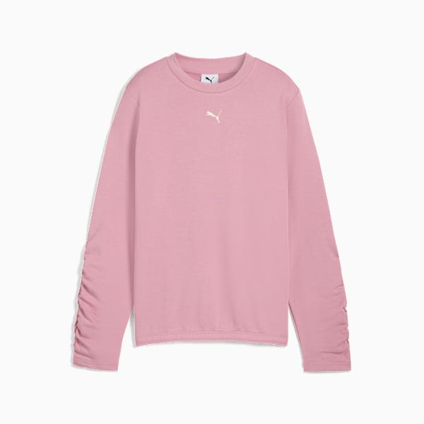 Толстовка с круглым вырезом для больших детей Bowtique Puma, розовый — фото 4