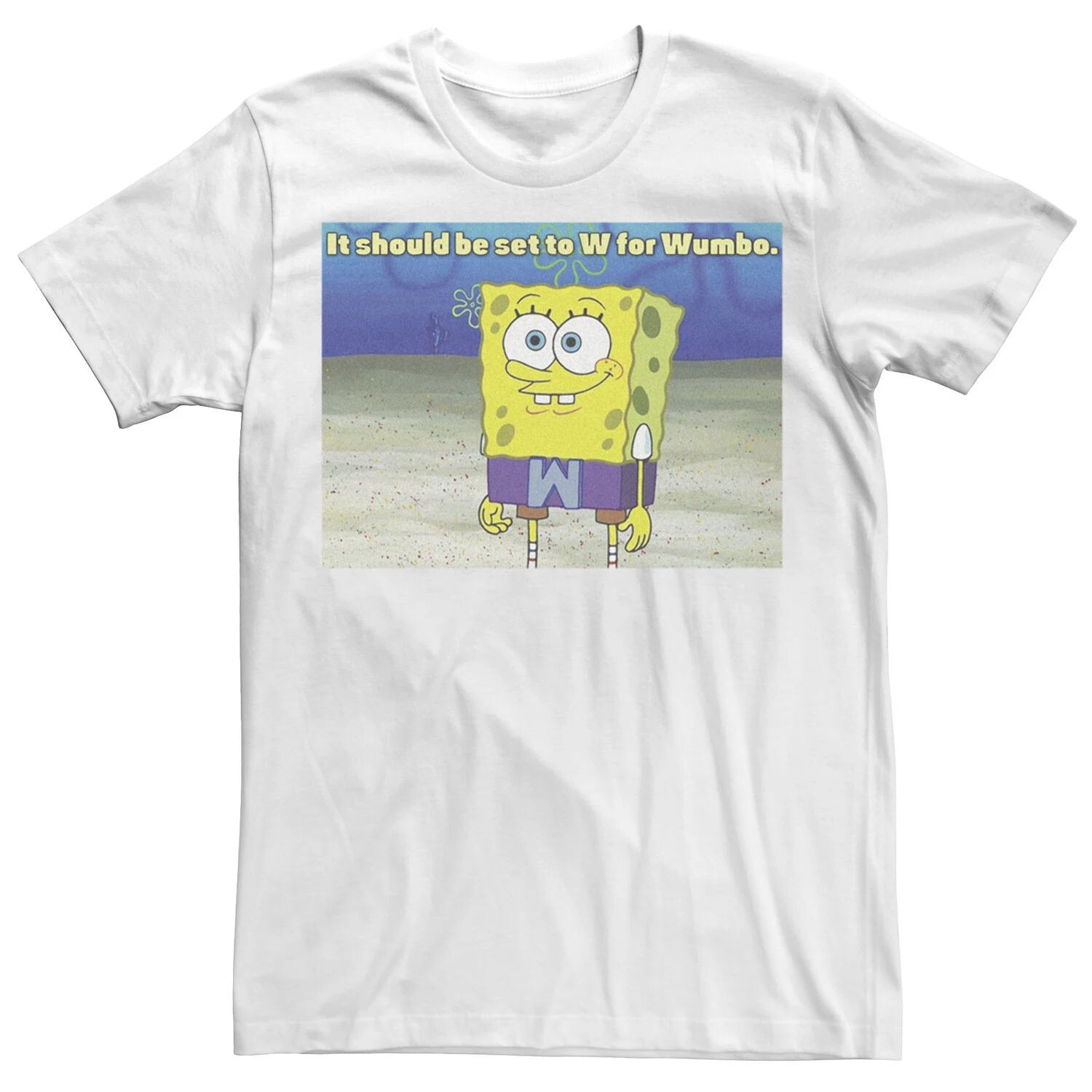 

Мужская футболка SpongeBob SquarePants SpongeBob W for Wumbo Clip Tee Licensed Character