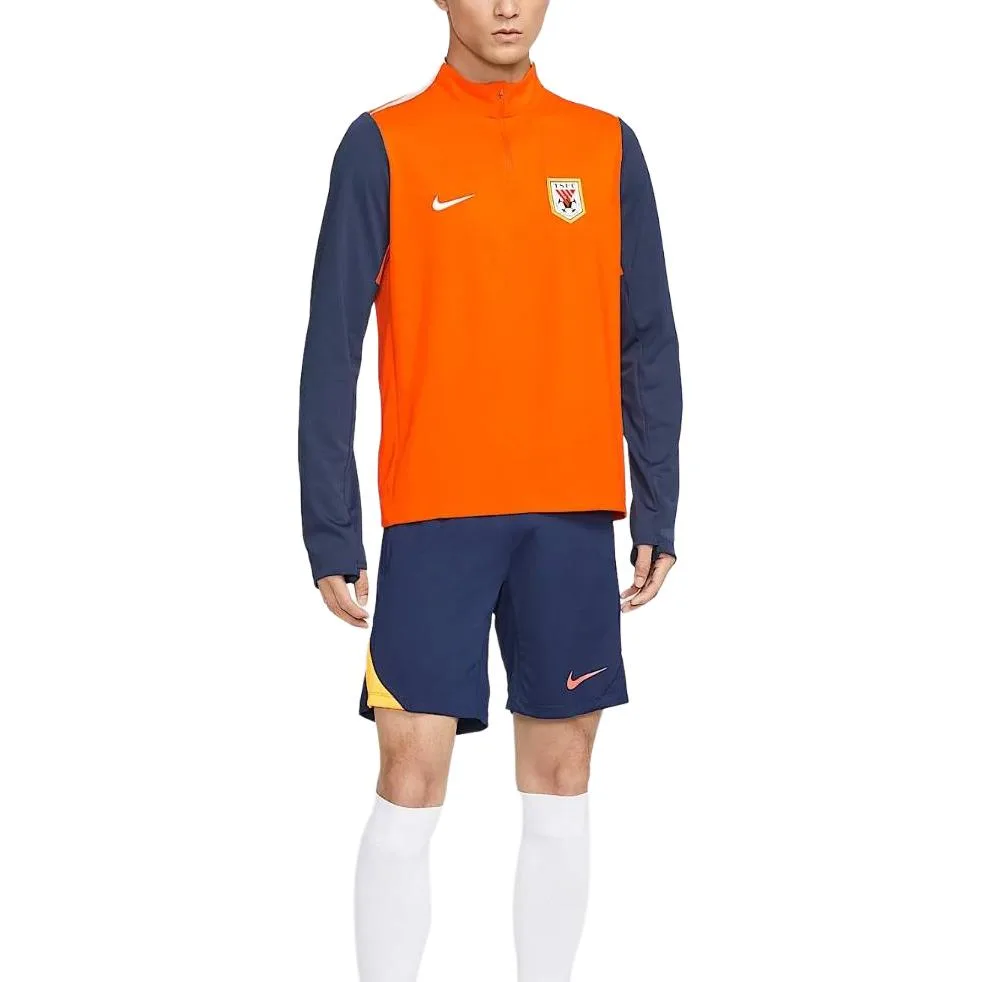 Dri Fit Academy Pro Drill Quick Dry Clothing Men's Nike, safe оранжевый/темно-темно- синий/белый — фото 3