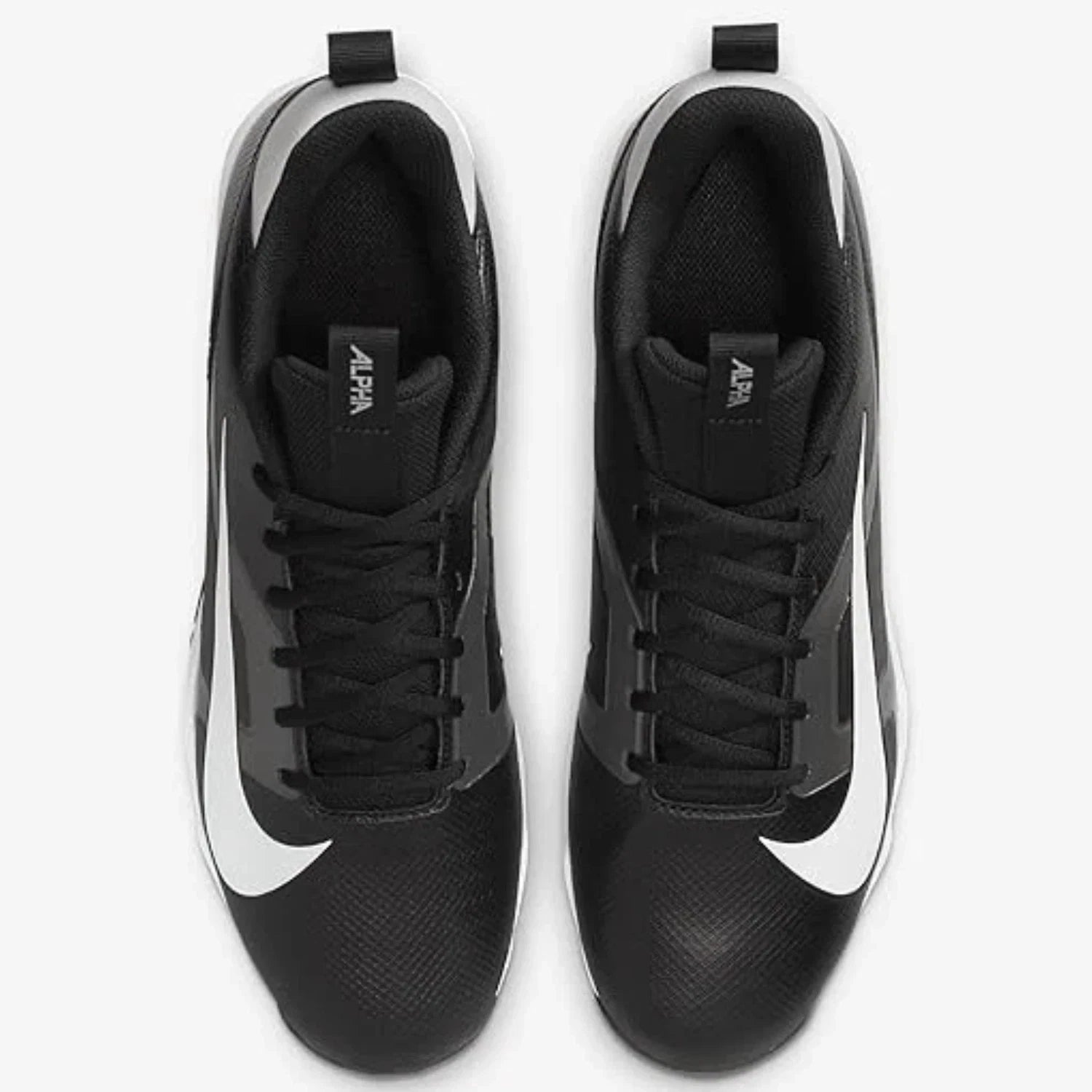Мужские футбольные бутсы Nike Alpha Menace 4 Shark FN0028-001, черно-белые, NIN862 — фото 4