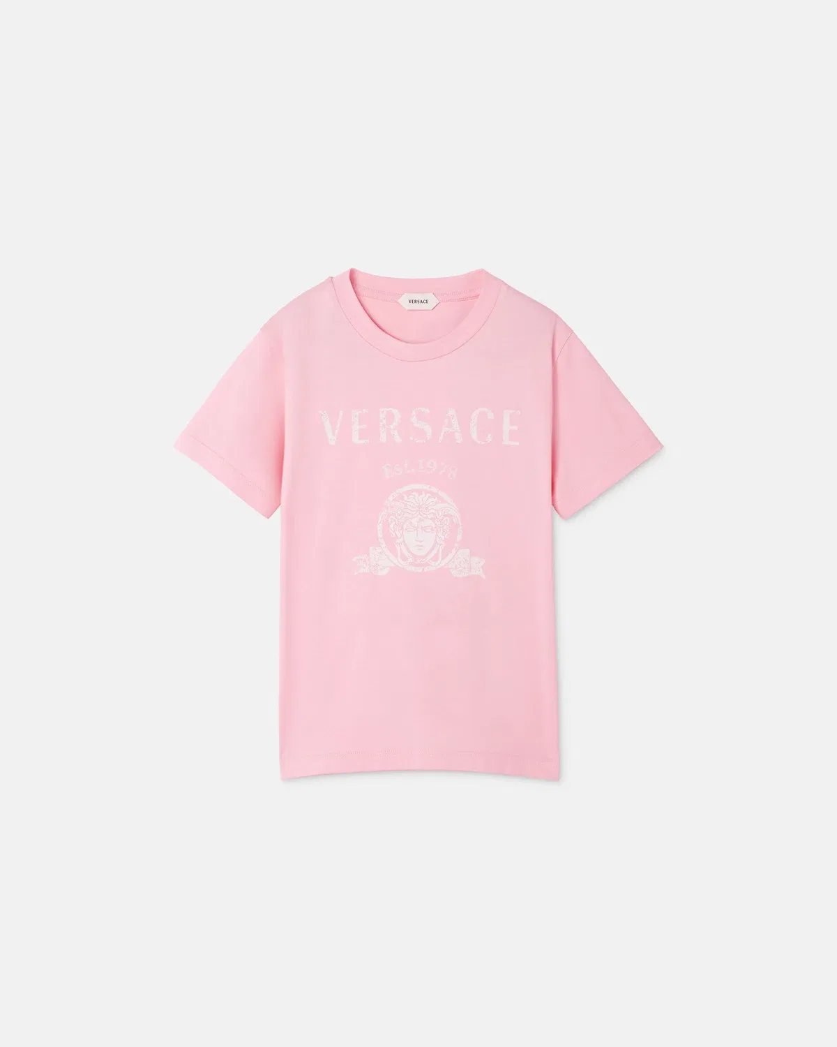 Детская футболка из джерси с принтом VERSACE, розовый