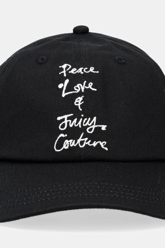 

Хлопковая кепка с козырьком Peace Love And Juicy Cap Juicy Couture, черный