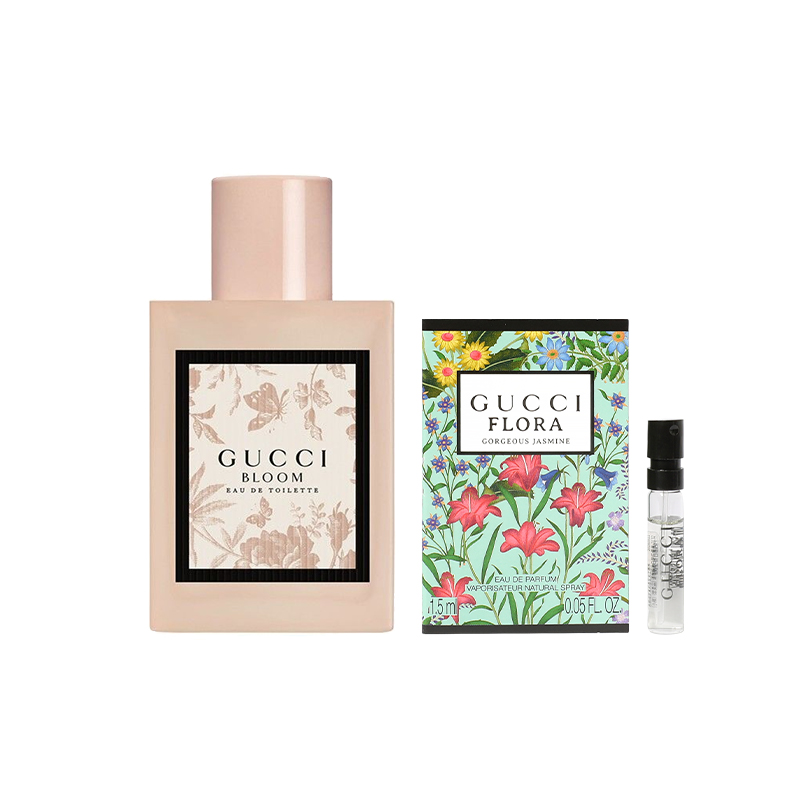 Flora Glow женская туалетная вода +Dreamy Jasmine/Dreamy Gardenia 1,5 мл стойкий аромат парфюмерная композиция GUCCI — фото 3