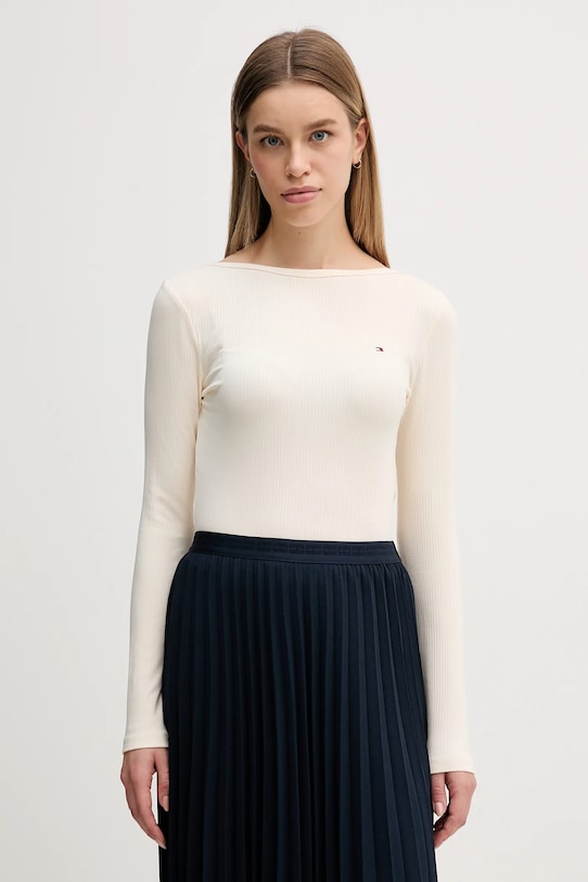 

Лонгслив Tommy Hilfiger, бежевый