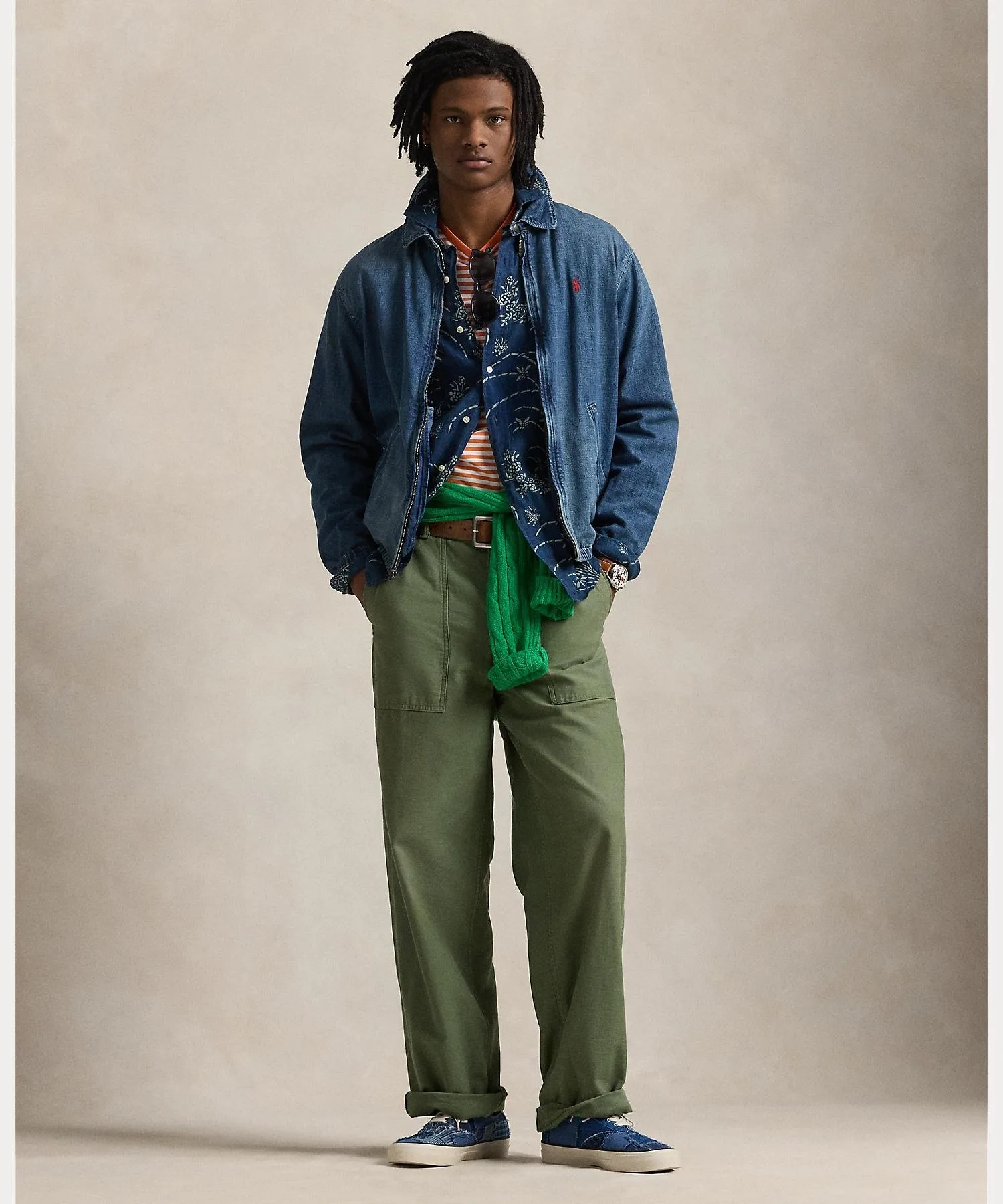 Джинсовая куртка Bayport, окрашенная индиго Polo Ralph Lauren, 400 Blue — фото 3