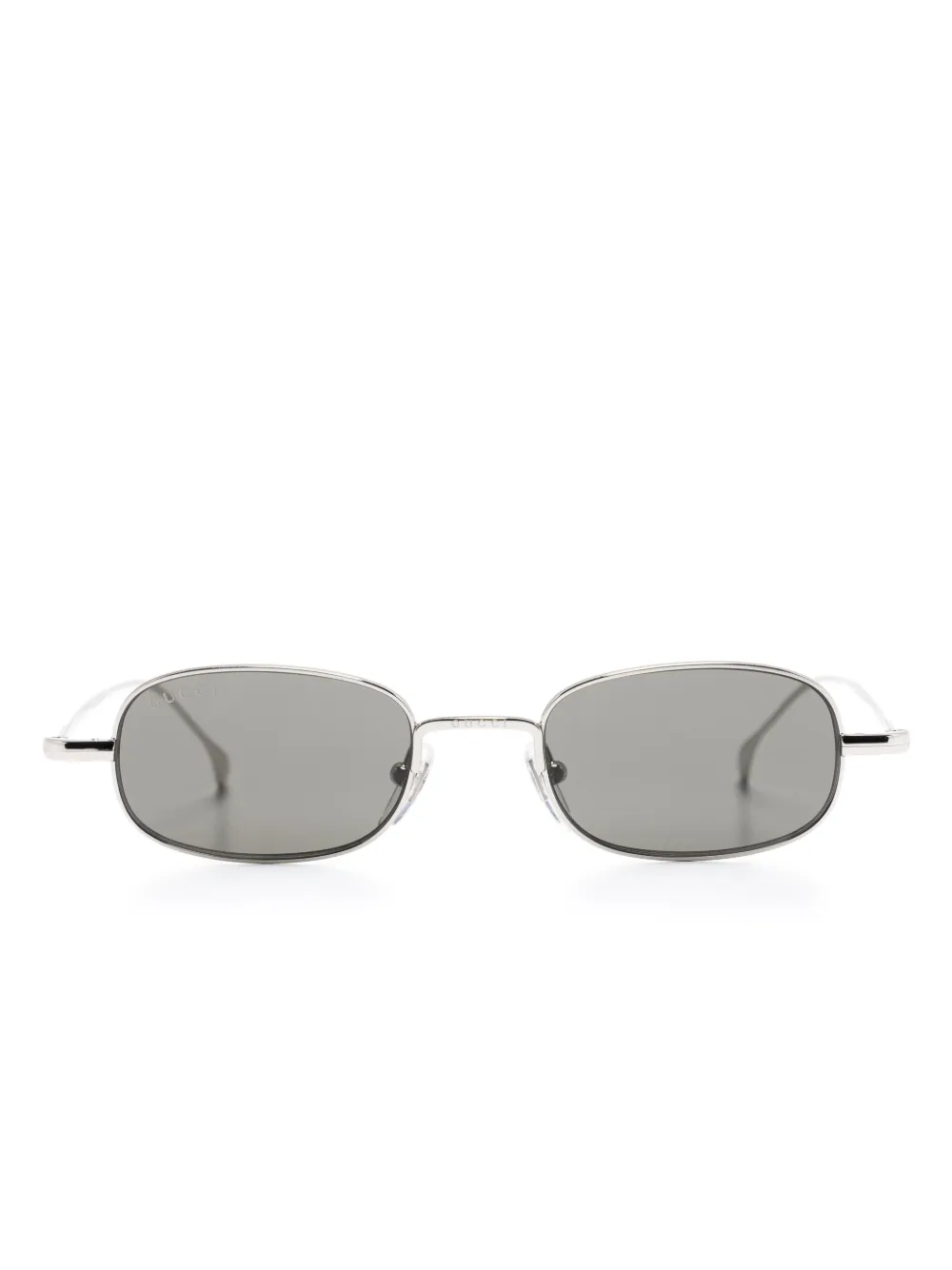 

Солнцезащитные очки в овальной оправе Gucci Eyewear, серебряный