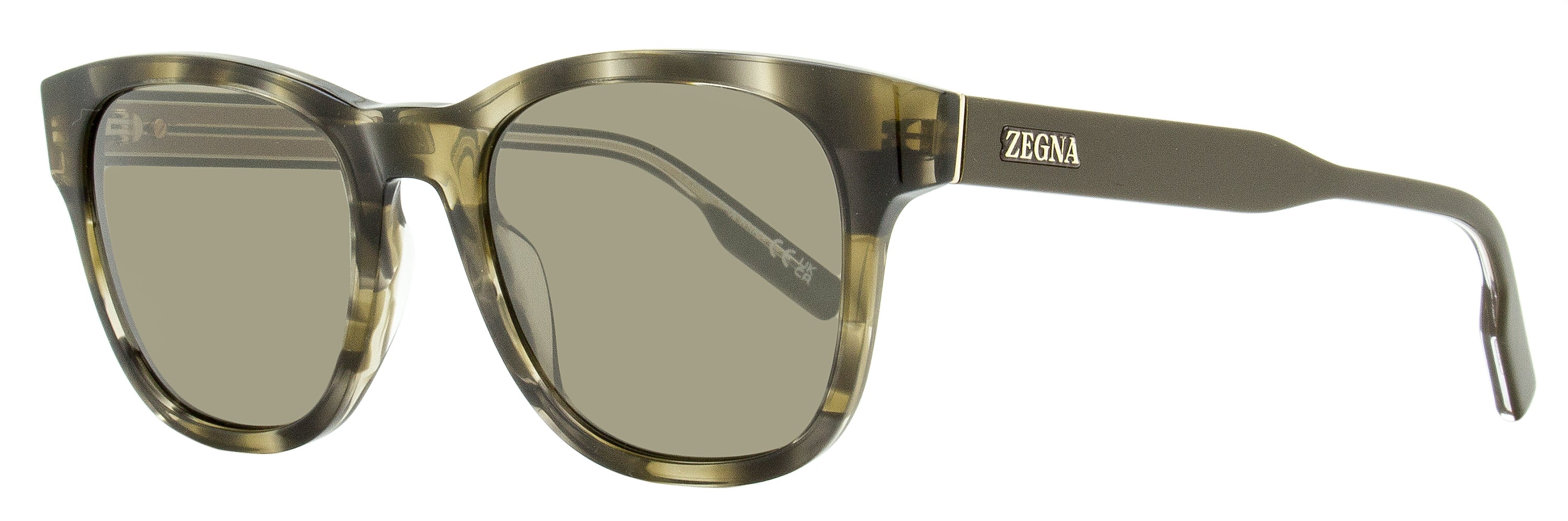 

Мужские классические солнцезащитные очки Zegna EZ0222 20J серо-коричневые меланжевые 52 мм