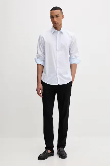 Рубашка в полоску slim fit Calvin Klein, синий — фото 2