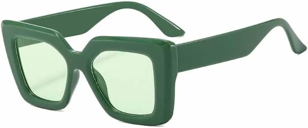 

Винтажные большие квадратные солнцезащитные очки для женщин, ретро-классика, мужские, для активного отдыха, рыбалки, с защитой от УФ-излучения UV400 TVTBBVV, Green Green