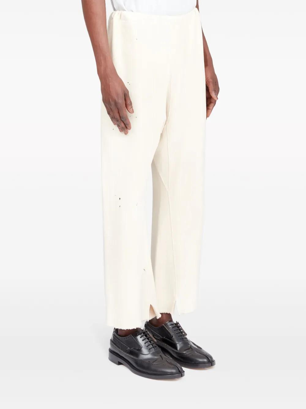 Спортивные брюки с необработанными краями MAISON MARGIELA, белый — фото 3