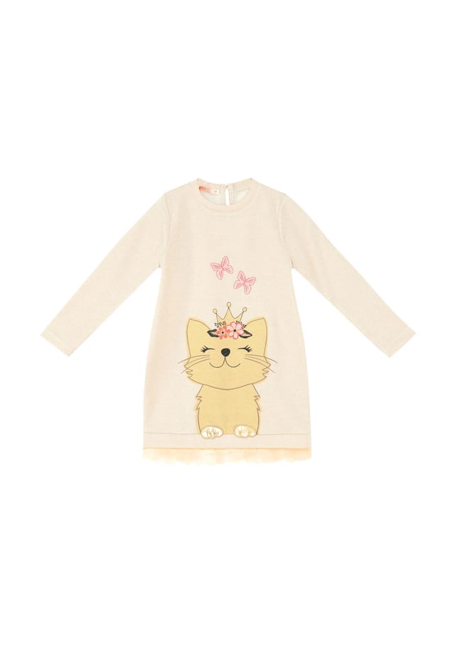 

Платье Кошачья Мечта Denokids, бежевый