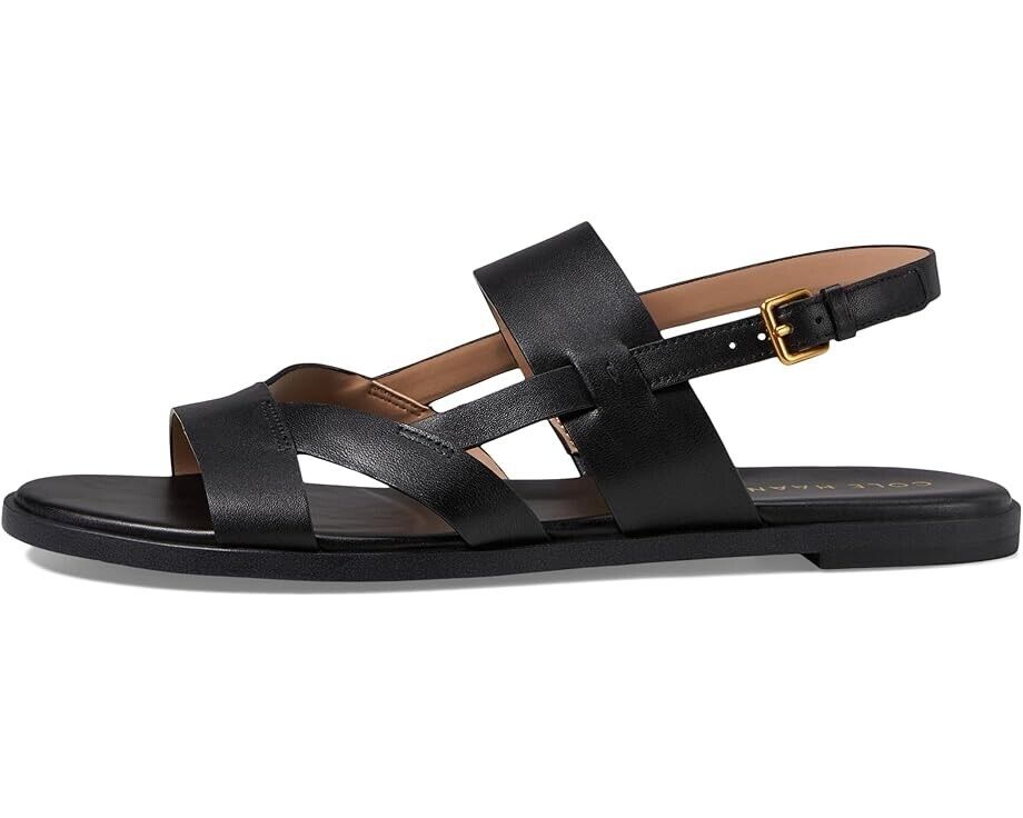Cole Haan Fawn W30284 Slingback Women's 9 Black Leather Slip On Sandal FZP187 (Black,9) — фото 2