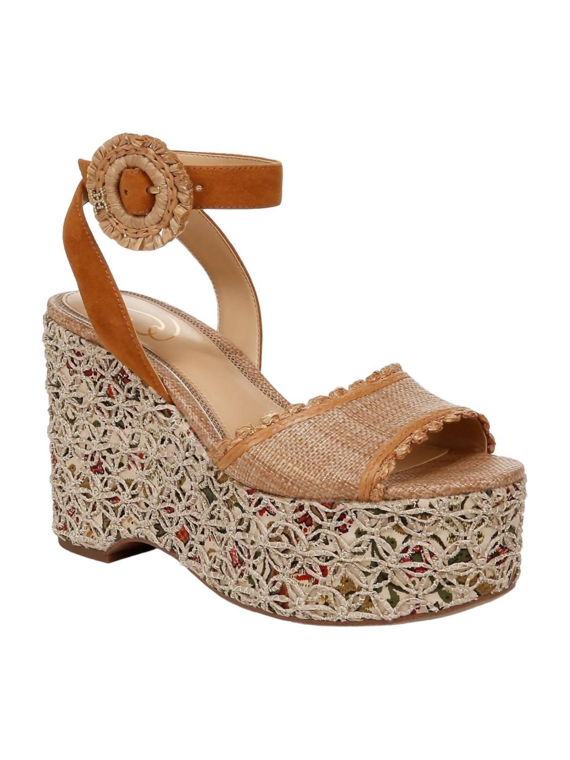 Сандалии цвета янтаря в цвете Rust Brown Sam Edelman