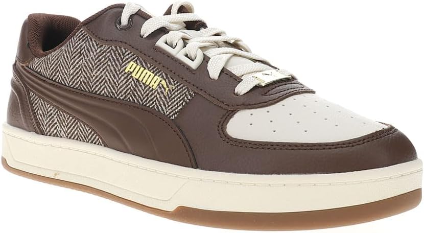 Мужские кроссовки PUMA Caven 2.0 Lux Sd с новыми шнурками - коричневые, повседневные — фото 2