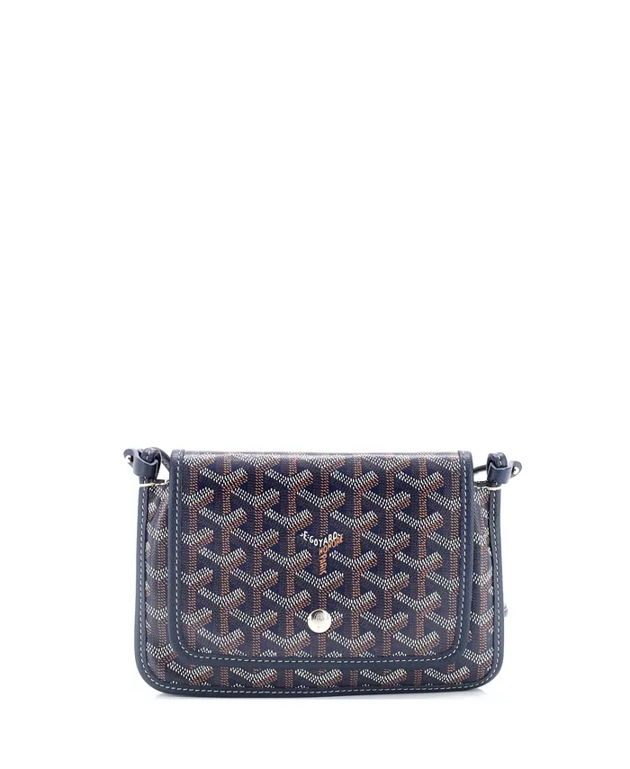 

Клатч-кошелек Plumet из лакированного полотна Pre-Owned Goyard, синий