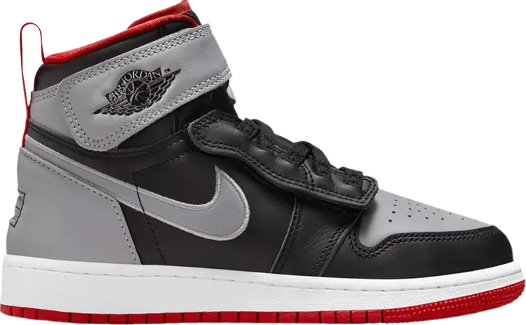

Кроссовки Air Jordan 1 High FlyEase GS 'Bred Shadow', черный