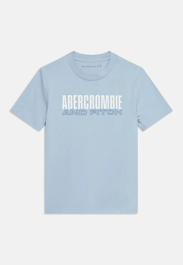 Футболка с принтом в виде кирпичной кладки Abercrombie & Fitch, Blue Fog — фото 3