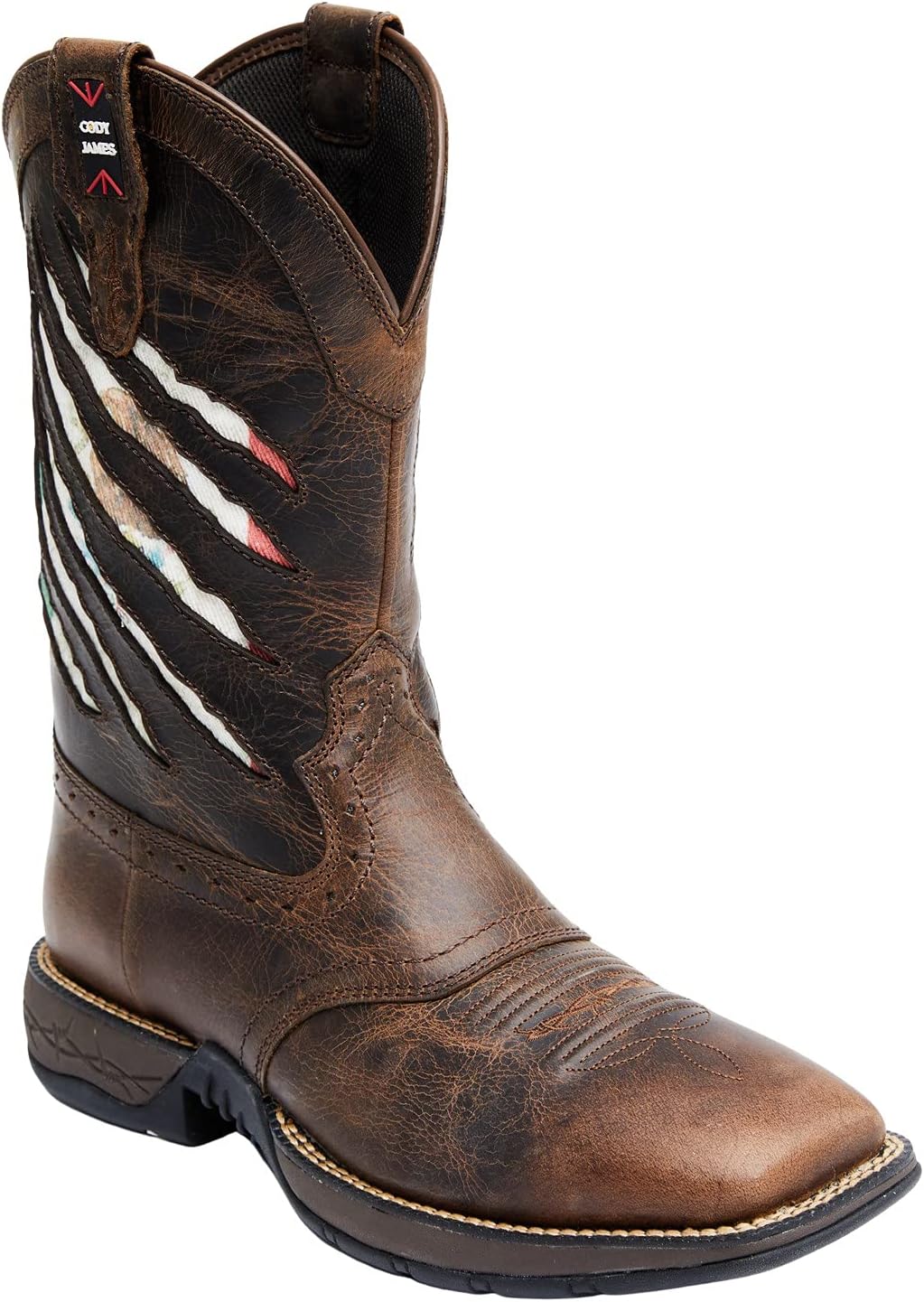 

Мужские вестерн-бутсы Cody James Scratch с мексиканским флагом, легкие, широкие - Bcjsp21p4, коричневый