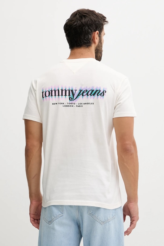 

Хлопковая футболка Tommy Jeans, бежевый