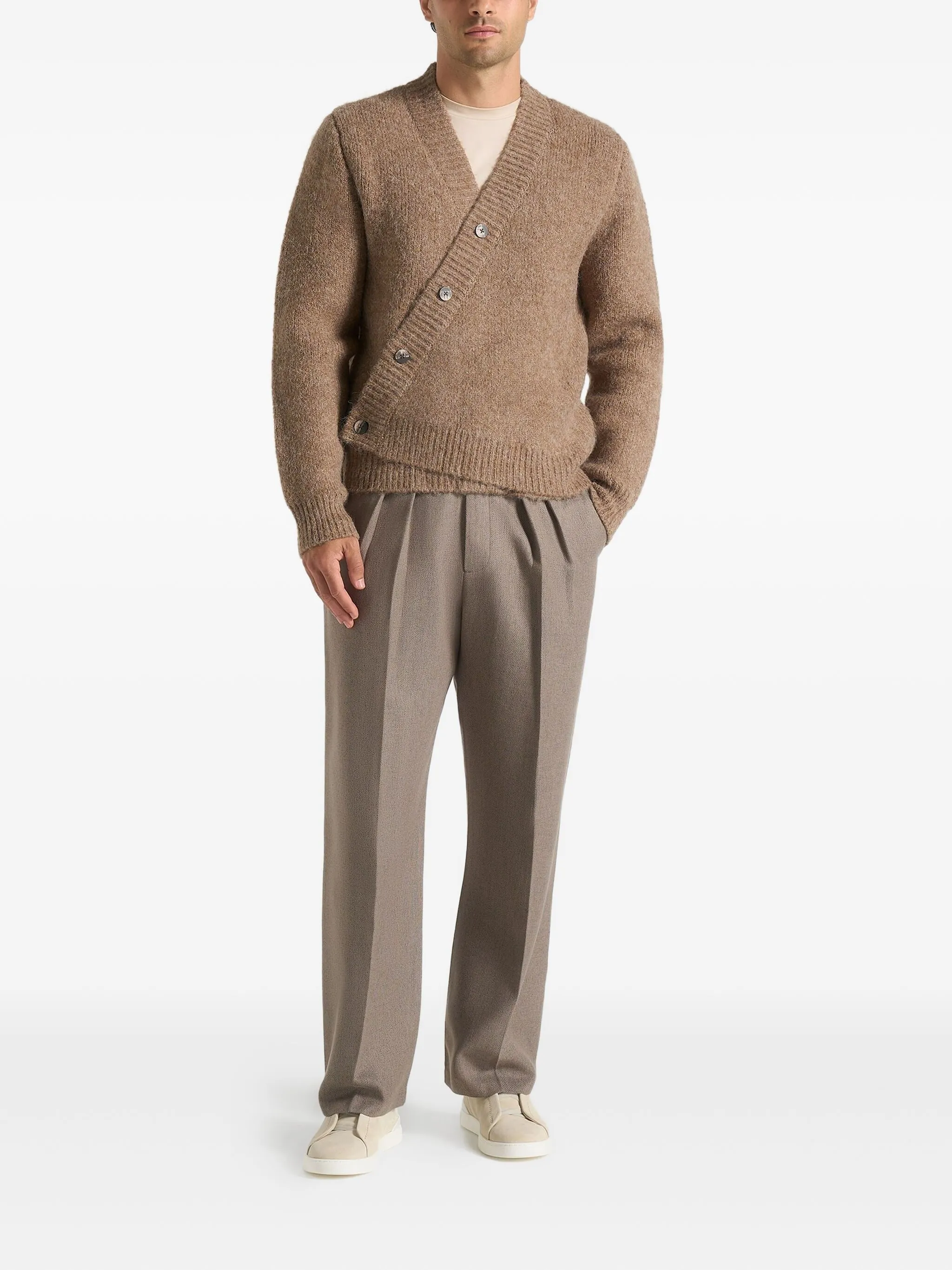 

Кардиган Dani асимметричного кроя Manière De Voir, бежевый