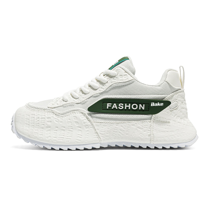 

Дышащие и легкие низкие массивные кроссовки для мужчин BAKE, White Green