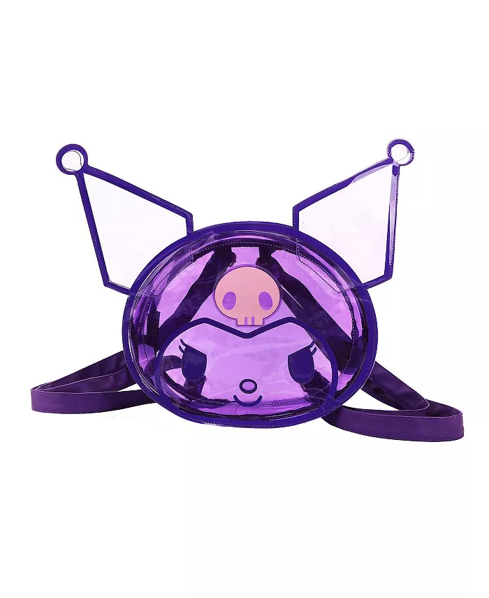 

Прозрачный мини-рюкзак из ПВХ Character Head Adult Clear Purple, 12" Kuromi, фиолетовый