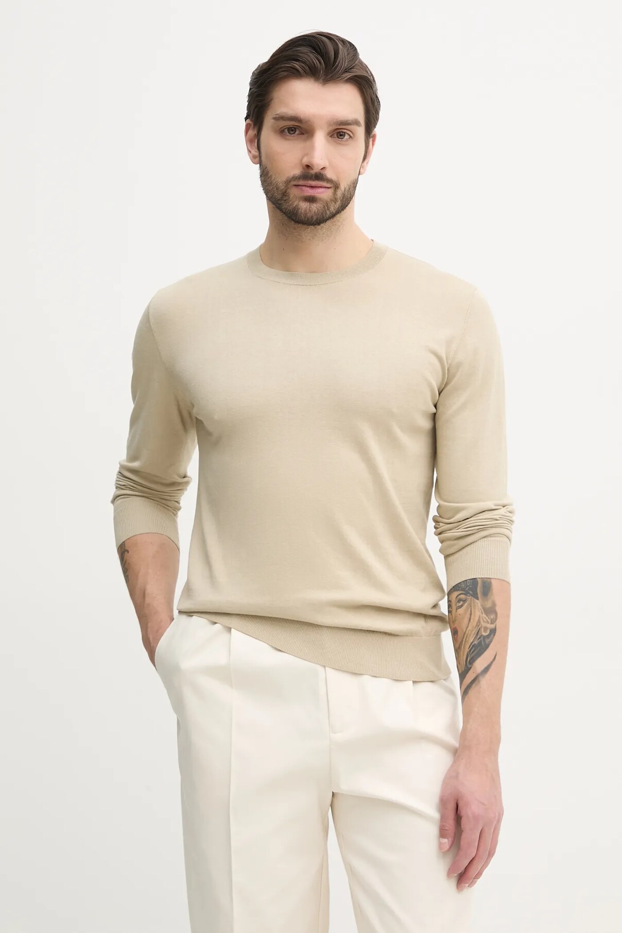 

Шелковый свитер Marciano Guess, бежевый