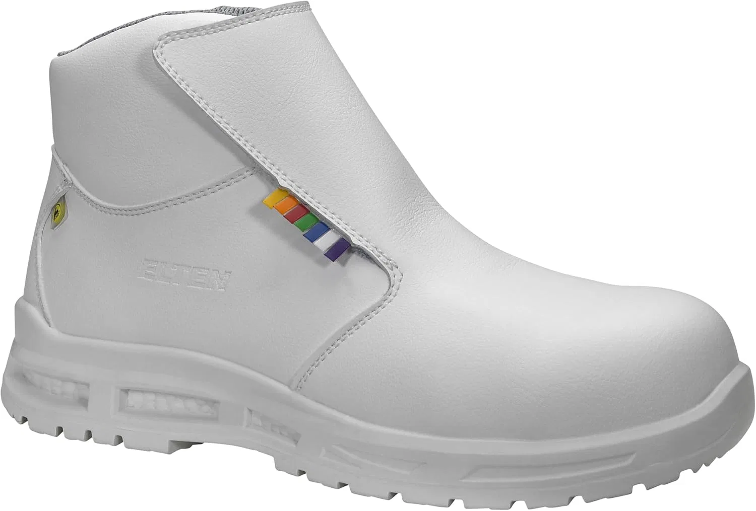 Защитная обувь ELTEN Brice XXTM White Mid ESD S3S, женская и мужская, текстильная, с композитным защитным носком (легче стального), легкая, классическая