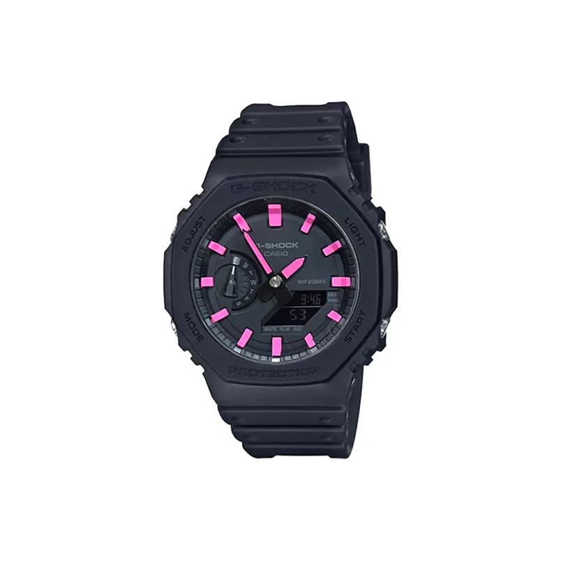 

CASIO Часы Unisex Liquid Crystal/Analog Dual Display Series Black Watch, Classic Pink Ink Black