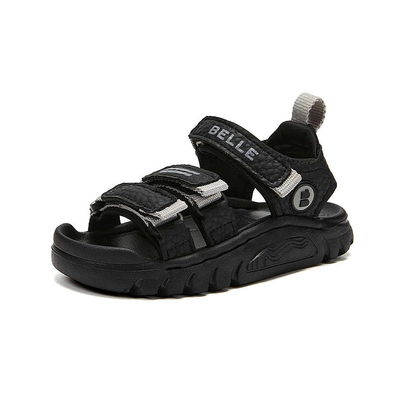 

Детские сандалии с низким верхом, устойчивые к истиранию, дышащие BELLE, черный