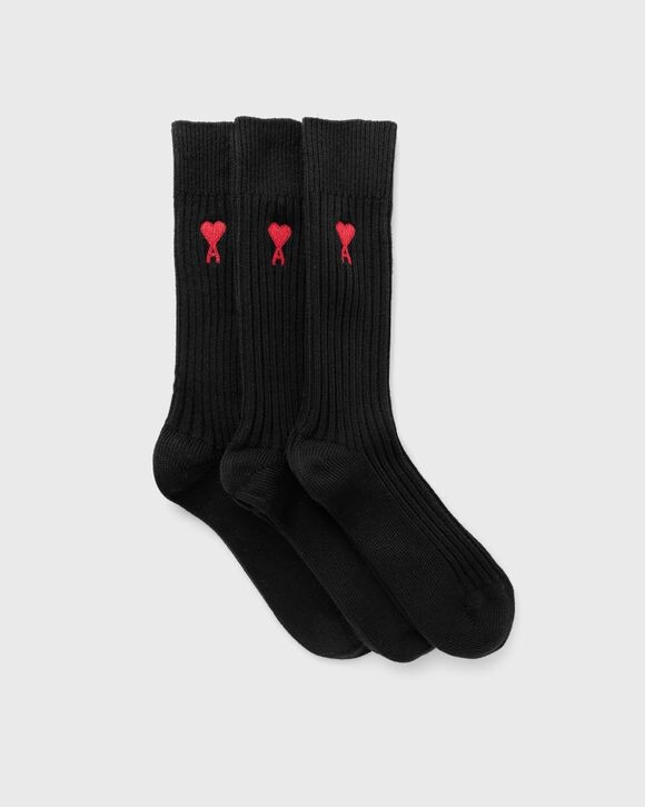 

Носки Ami Paris Three Pack Ami De Coeur Socks, черный