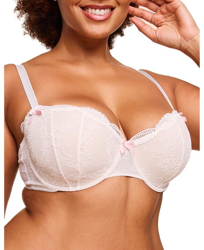 

Anabella Женский бюстгальтер балконет с контурными чашками, размер плюс Adore Me, белый