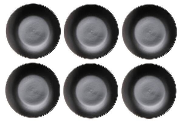 

Тарелки для завтрака black tie, набор 6 шт. Cookinglife, черный