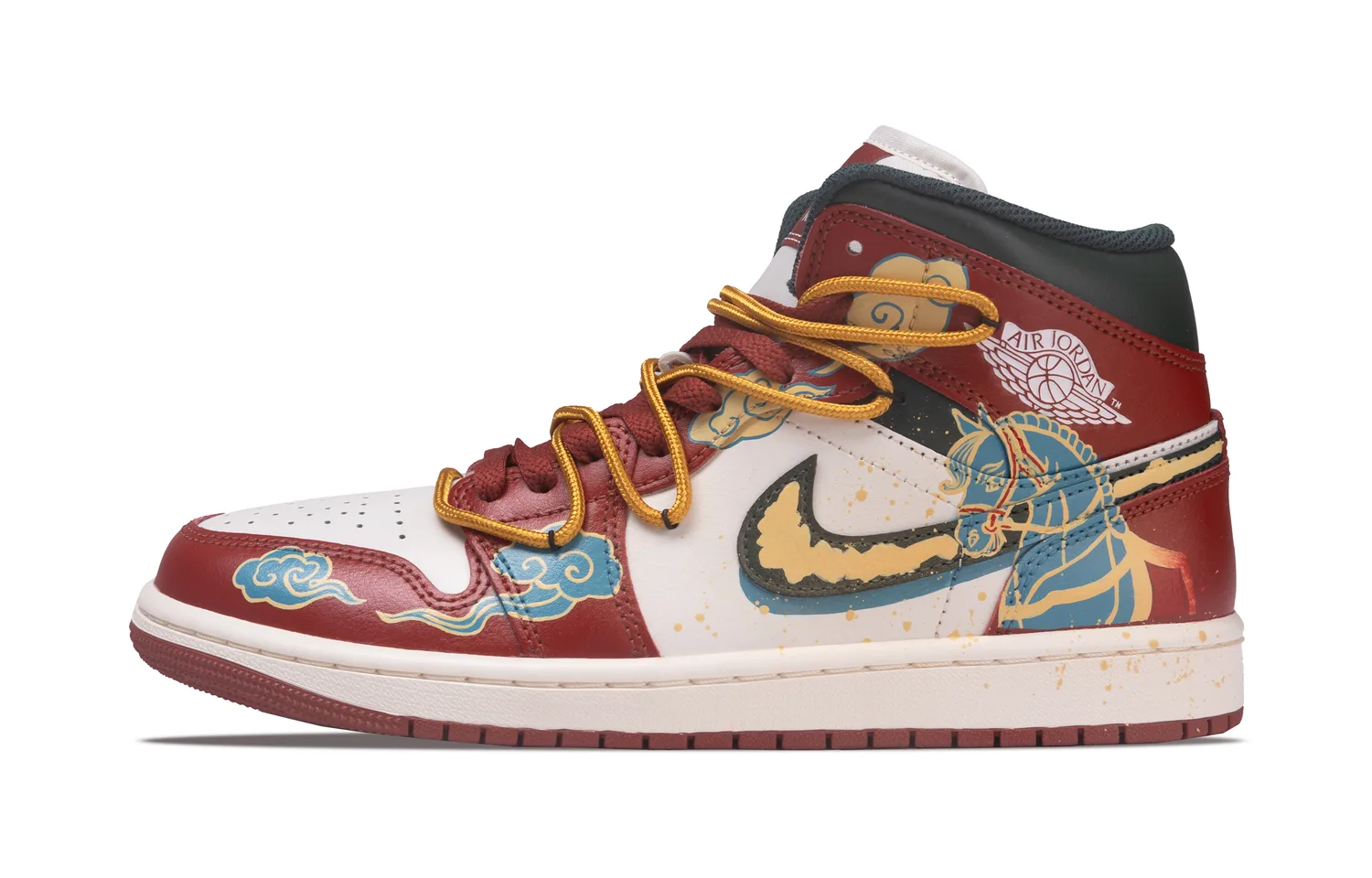 Кроссовки Air 1 Vintage для мужчин Jordan, бордовый