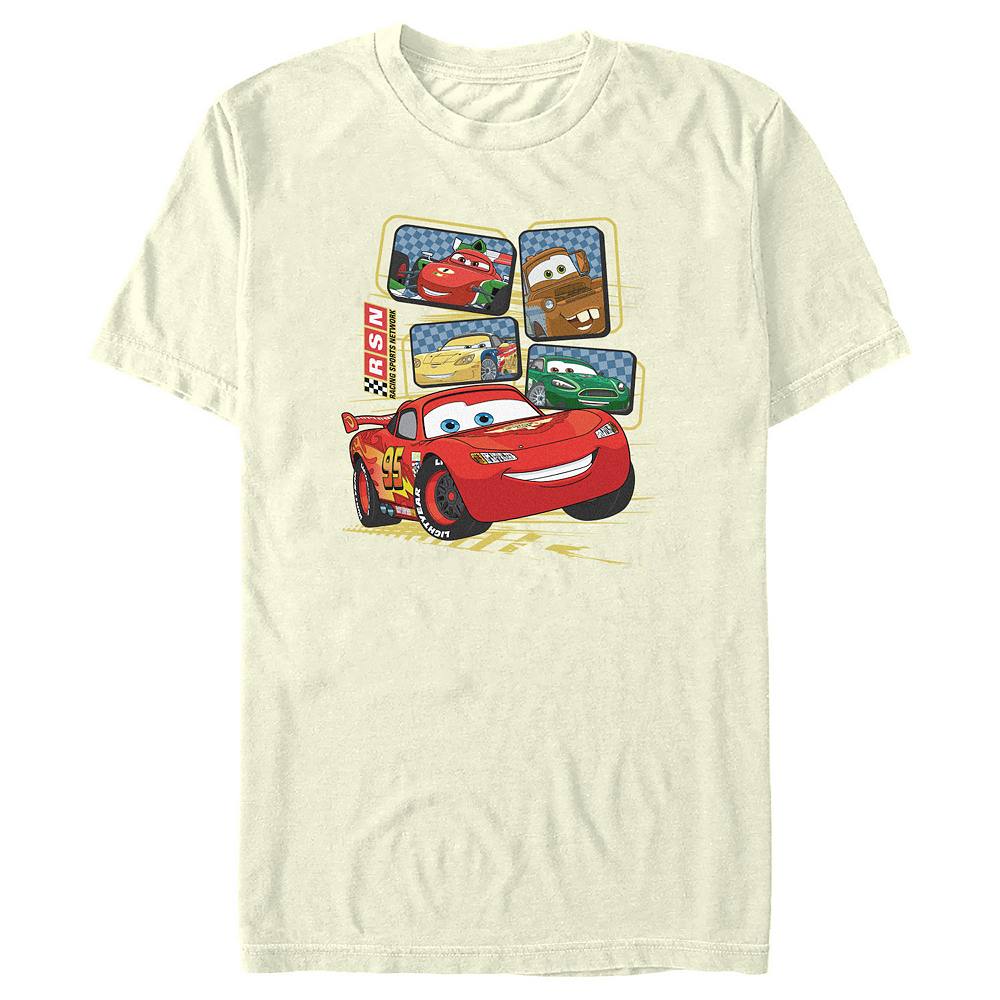 

Мужская футболка с рисунком Disney/Pixar's Cars Lightning McQueen Racing Group Disney / Pixar, цвет Natural